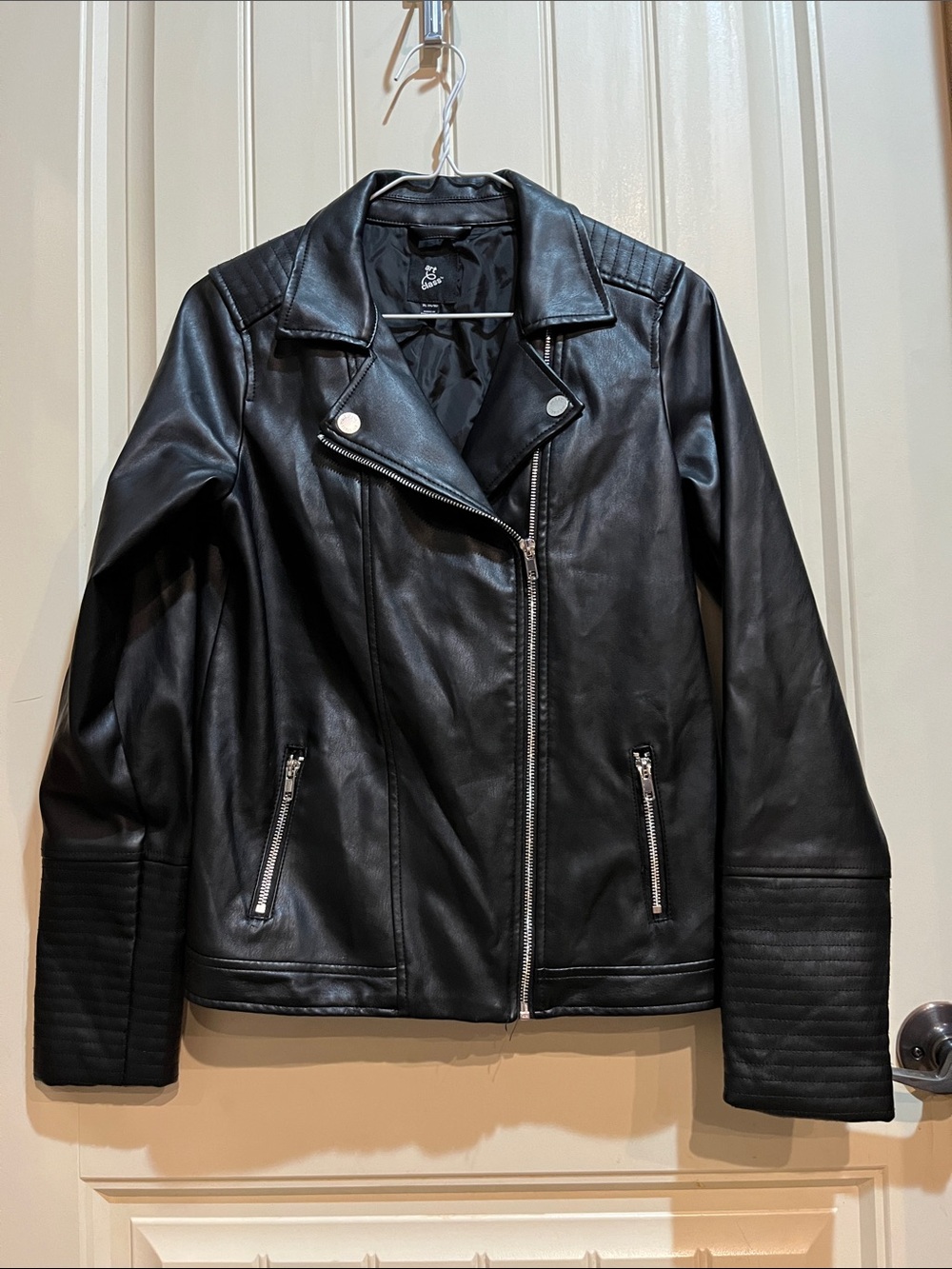 Art Class Faux Leather Moto Jacket size 14/16 girls